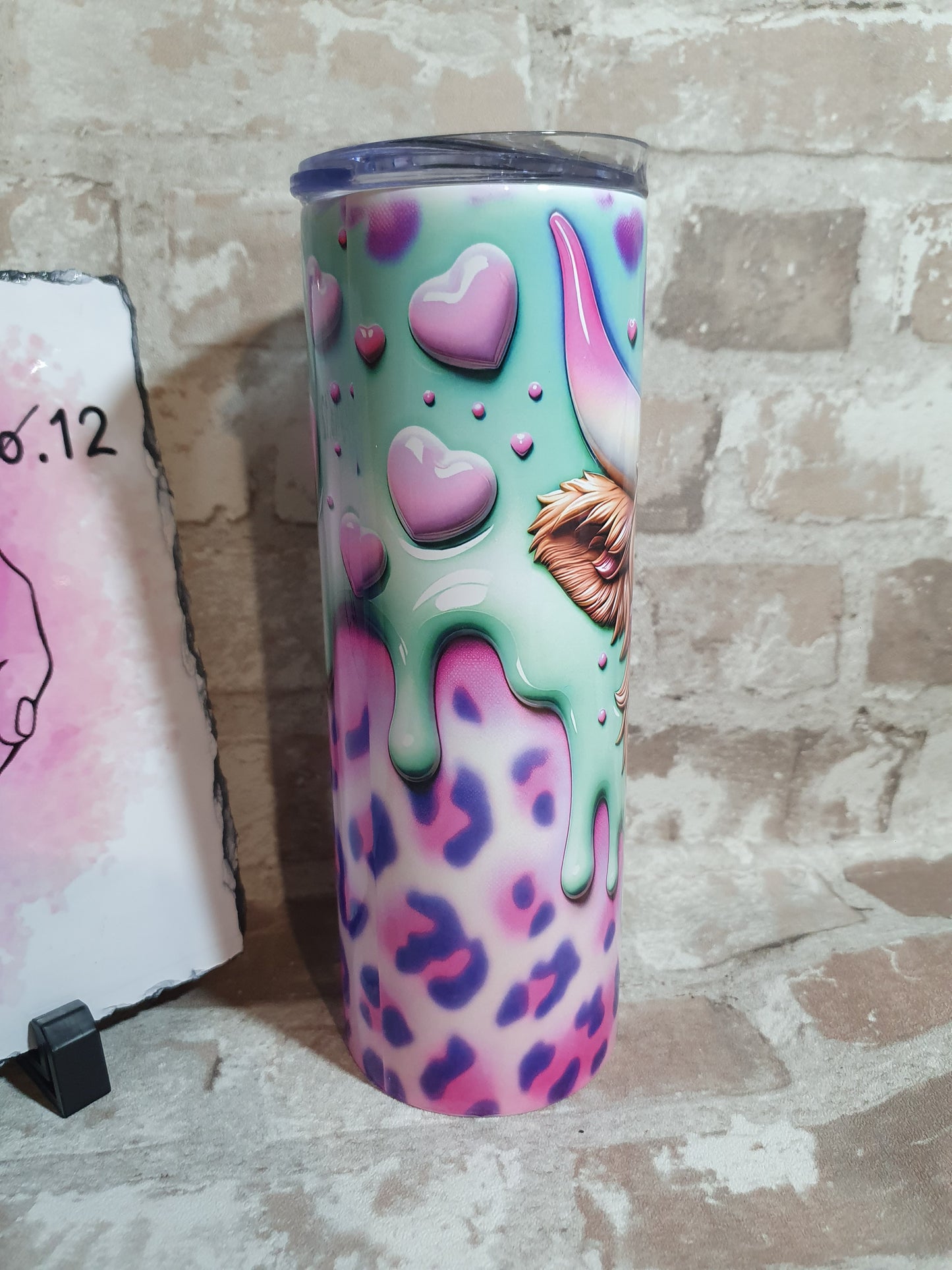 Highland cow tumbler
