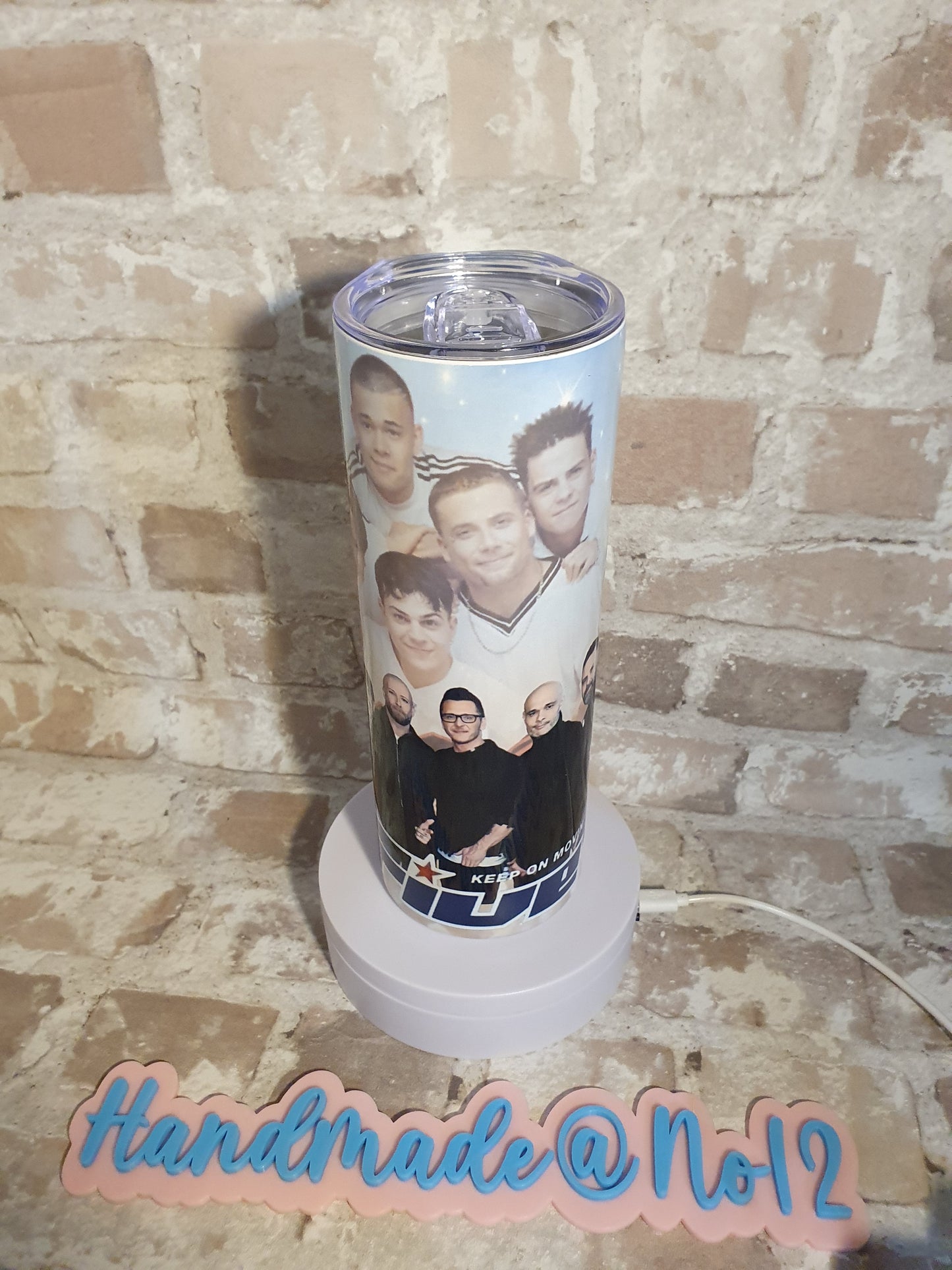 Five boyband stainless-steel double-walled drinks tumbler gift