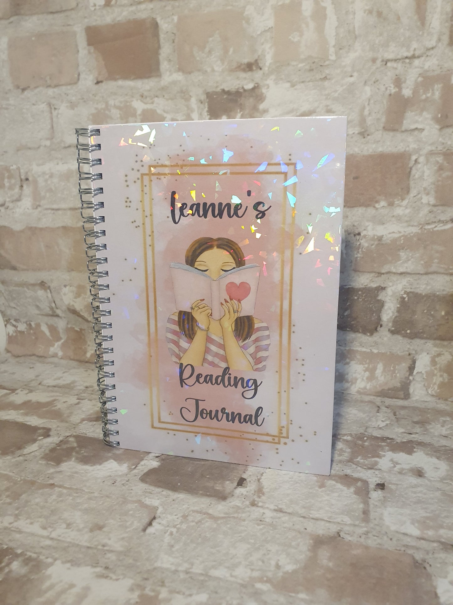 Personalised Reading journal tracker book