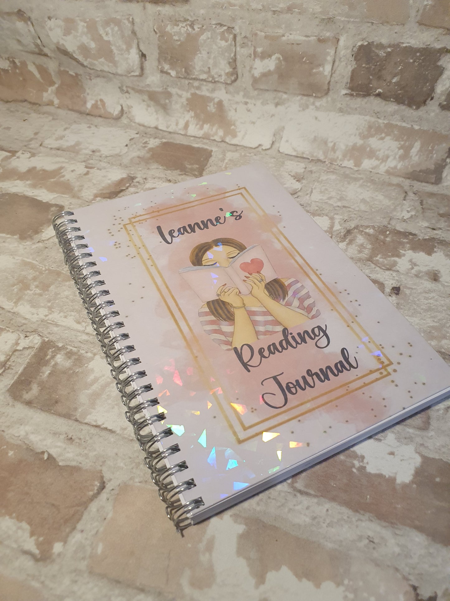 Personalised Reading journal tracker book