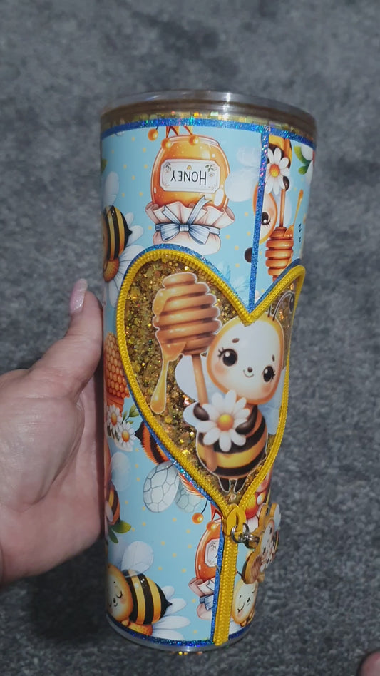 Bee zipper tumbler