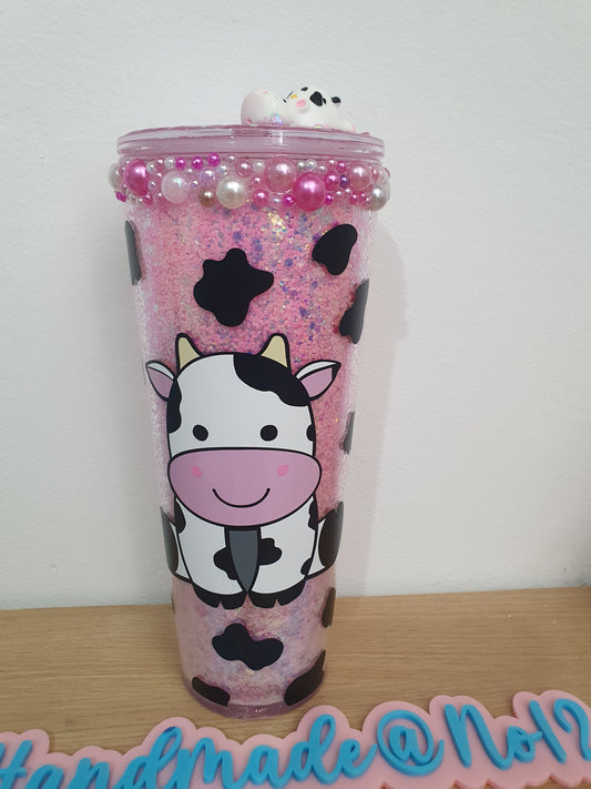 Cow nogloble 24oz acrylic drinks tumbler