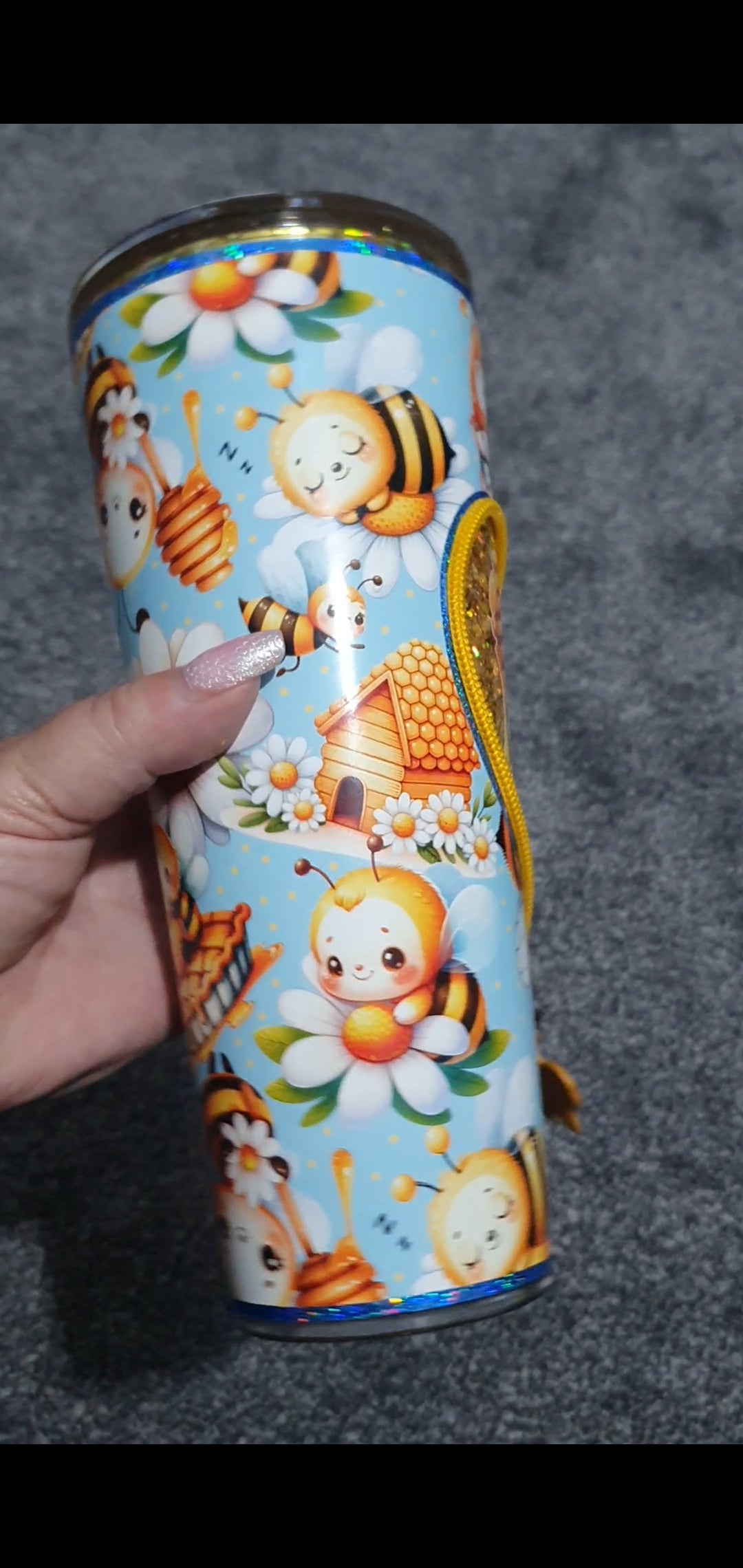 Bee zipper tumbler